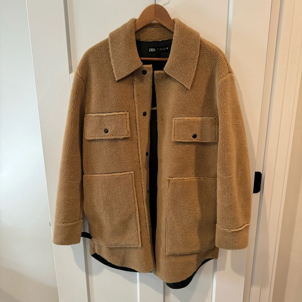 NEW Zara Teddy Shacket